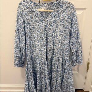 Lake Blue Floral Mini Dress